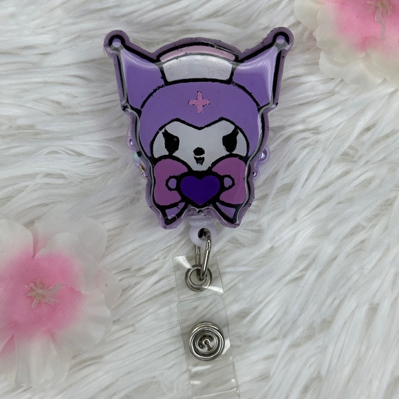 Sanrio Kuromi Badge Reel - Picture 1 of 3